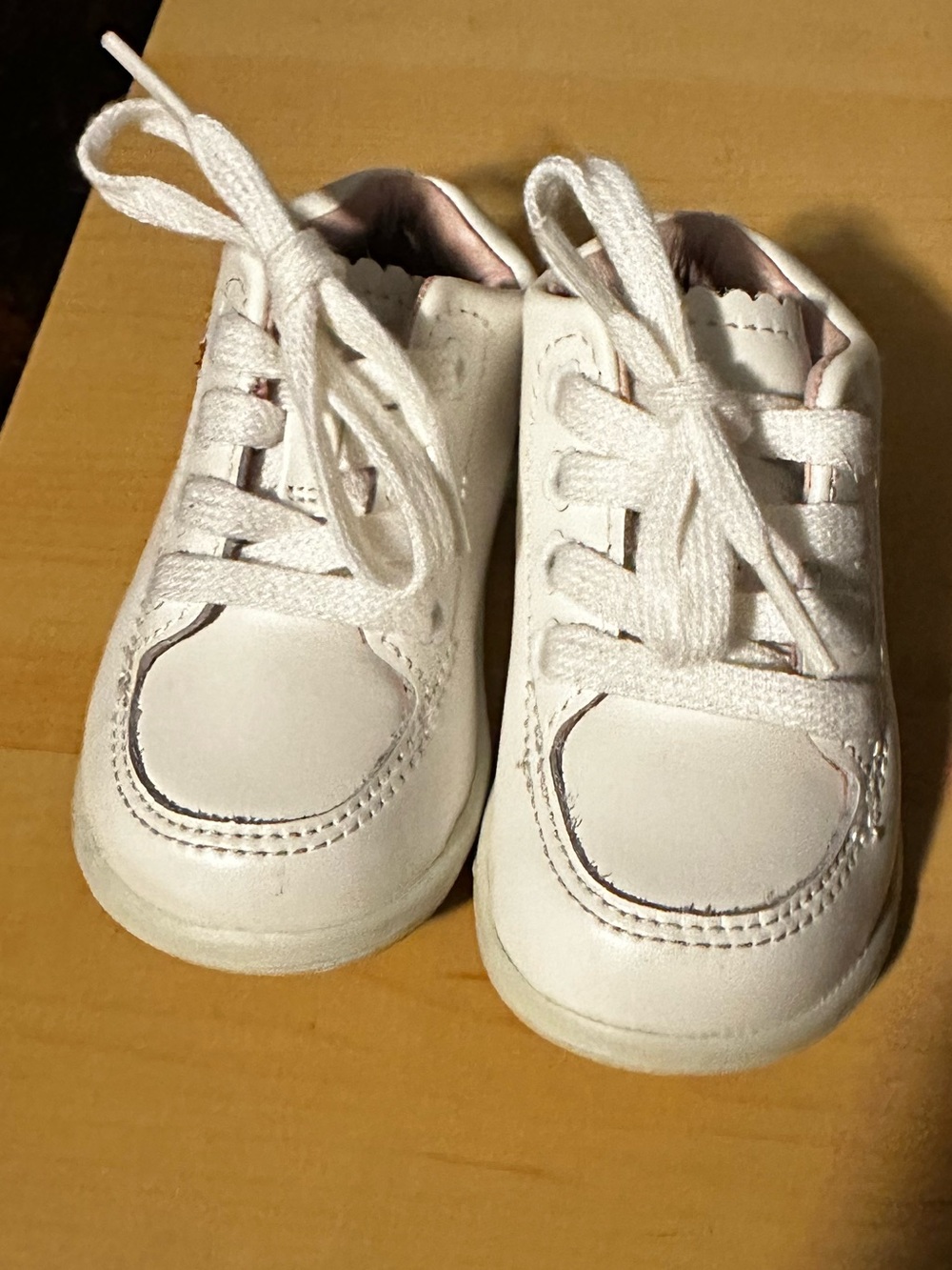Stride Rite White Toddler Lace-Up Sneakers